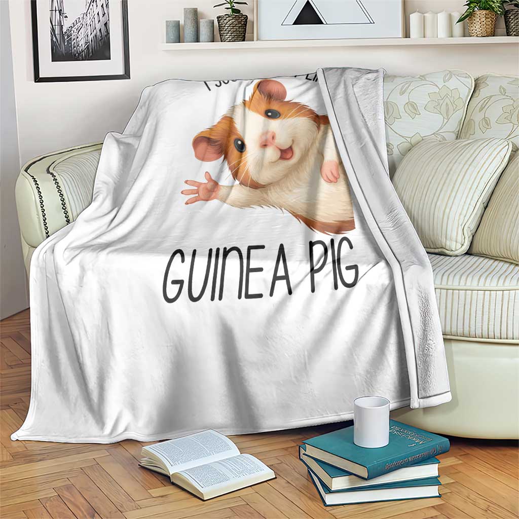 I Just Really Like Guinea Pigs Throw Blanket Funny Cavy Lover - Wonder Print Shop