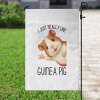 I Just Really Like Guinea Pigs Garden Flag Funny Cavy Lover - Wonder Print Shop