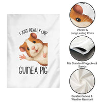 I Just Really Like Guinea Pigs Garden Flag Funny Cavy Lover - Wonder Print Shop