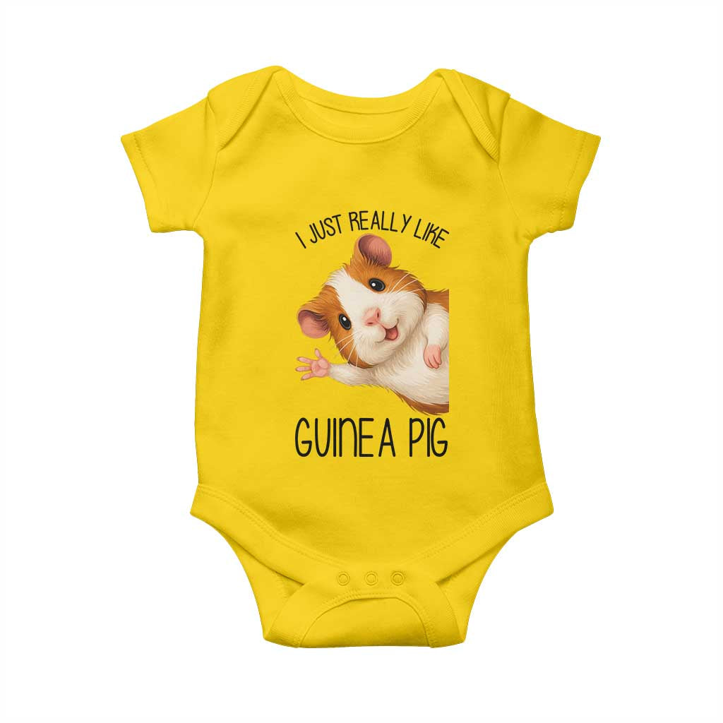 I Just Really Like Guinea Pigs Baby Onesie Funny Cavy Lover - Wonder Print Shop