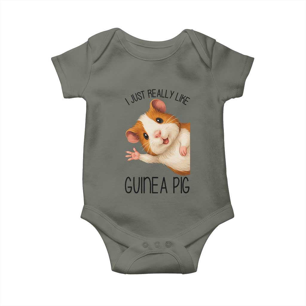 I Just Really Like Guinea Pigs Baby Onesie Funny Cavy Lover - Wonder Print Shop