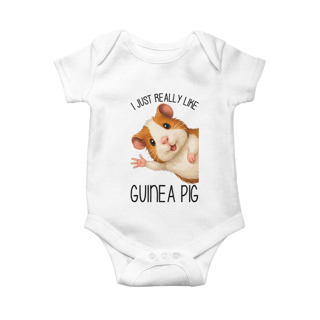 I Just Really Like Guinea Pigs Baby Onesie Funny Cavy Lover - Wonder Print Shop