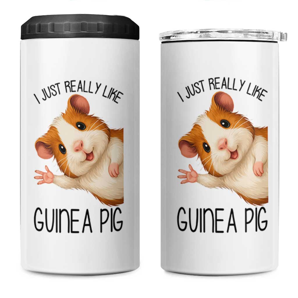 I Just Really Like Guinea Pigs 4 in 1 Can Cooler Tumbler Funny Cavy Lover - Wonder Print Shop