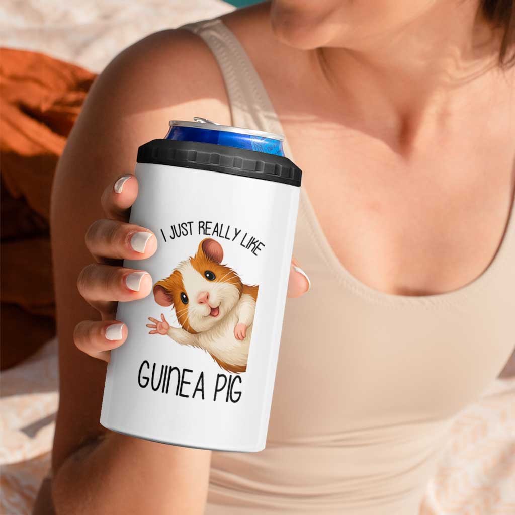 I Just Really Like Guinea Pigs 4 in 1 Can Cooler Tumbler Funny Cavy Lover - Wonder Print Shop