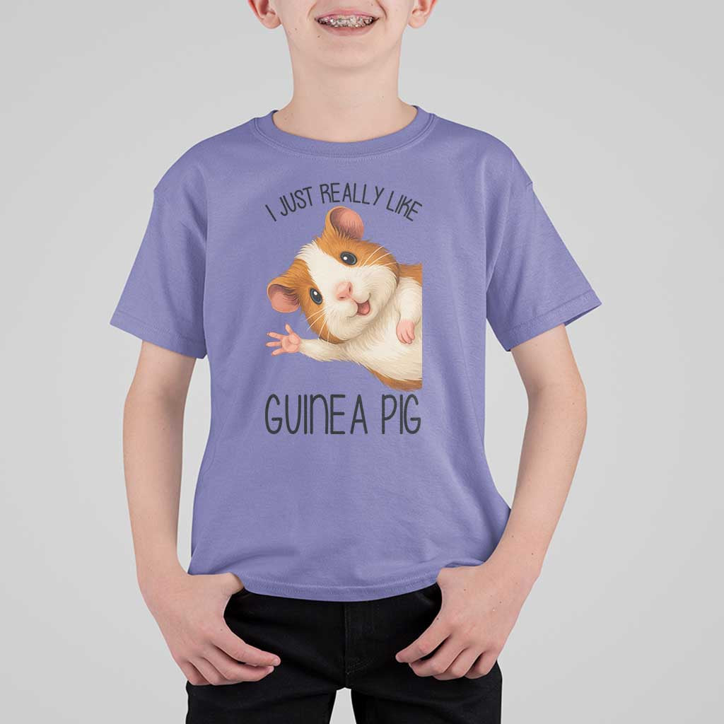 I Just Really Like Guinea Pigs T Shirt For Kid Funny Cavy Lover - Wonder Print Shop
