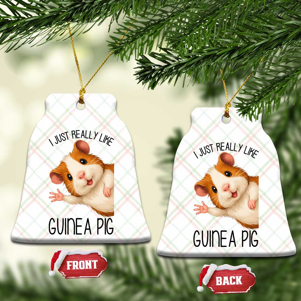 I Just Really Like Guinea Pigs Ceramic Ornament Funny Cavy Lover - Wonder Print Shop
