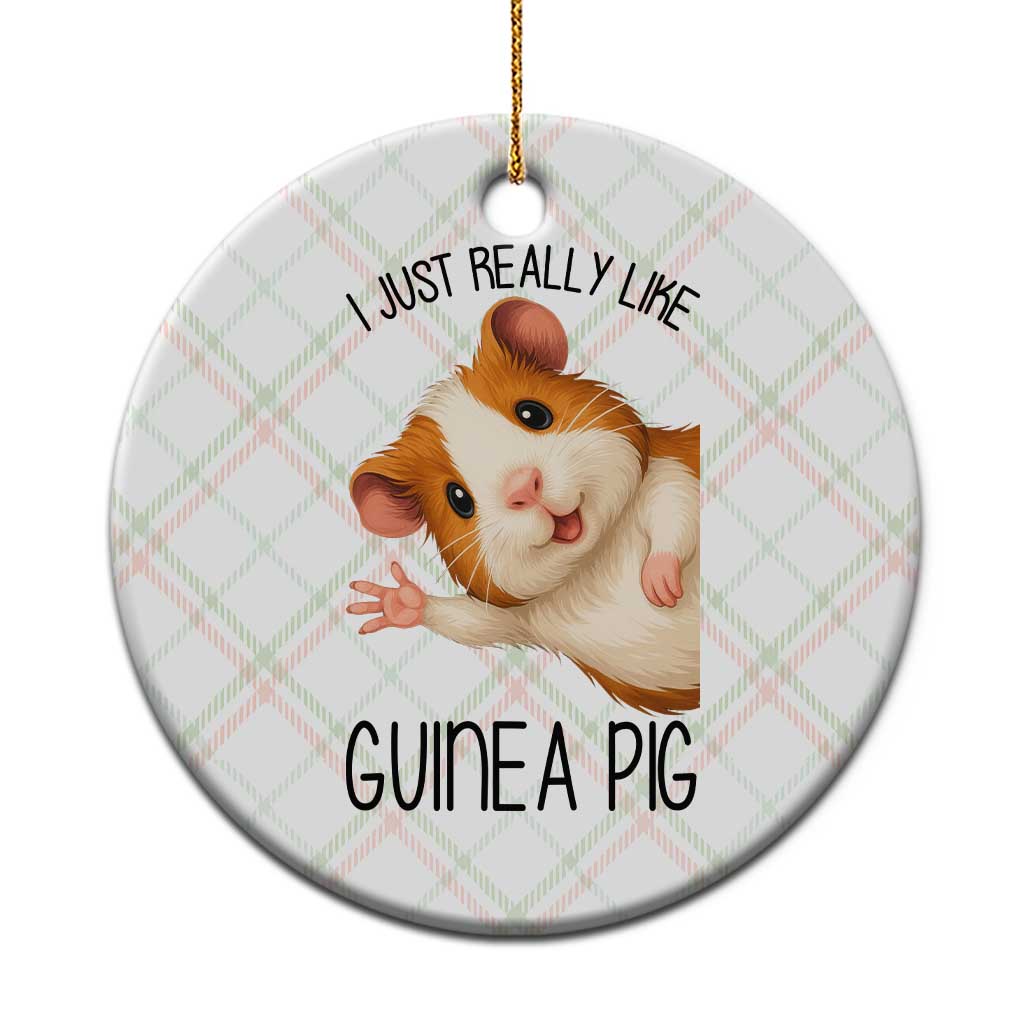 I Just Really Like Guinea Pigs Ceramic Ornament Funny Cavy Lover - Wonder Print Shop