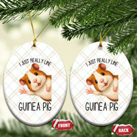 I Just Really Like Guinea Pigs Ceramic Ornament Funny Cavy Lover - Wonder Print Shop