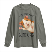 I Just Really Like Guinea Pigs Long Sleeve Shirt Funny Cavy Lover - Wonder Print Shop