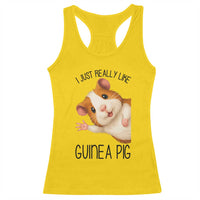 I Just Really Like Guinea Pigs Racerback Tank Top Funny Cavy Lover - Wonder Print Shop