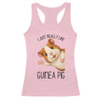 I Just Really Like Guinea Pigs Racerback Tank Top Funny Cavy Lover - Wonder Print Shop
