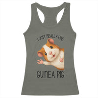 I Just Really Like Guinea Pigs Racerback Tank Top Funny Cavy Lover - Wonder Print Shop
