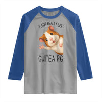 I Just Really Like Guinea Pigs Raglan Shirt Funny Cavy Lover - Wonder Print Shop