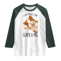 I Just Really Like Guinea Pigs Raglan Shirt Funny Cavy Lover - Wonder Print Shop