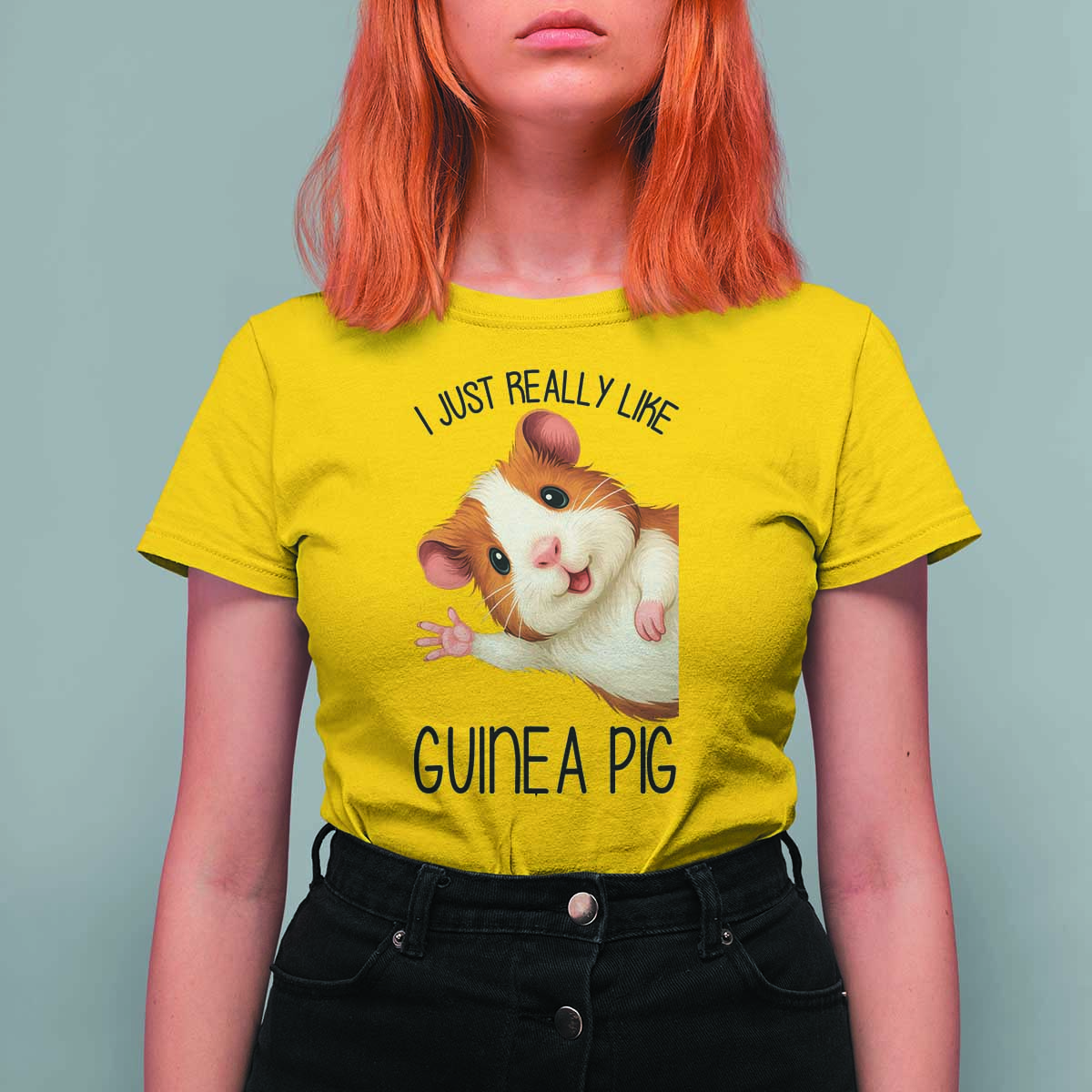 I Just Really Like Guinea Pigs T Shirt For Women Funny Cavy Lover - Wonder Print Shop
