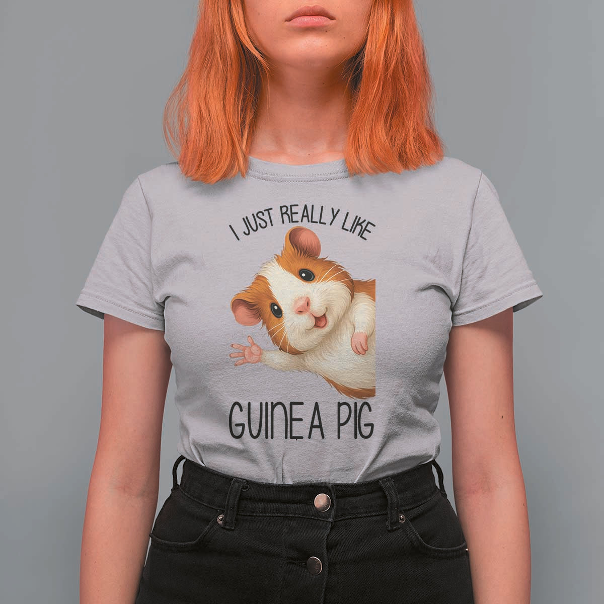 I Just Really Like Guinea Pigs T Shirt For Women Funny Cavy Lover - Wonder Print Shop