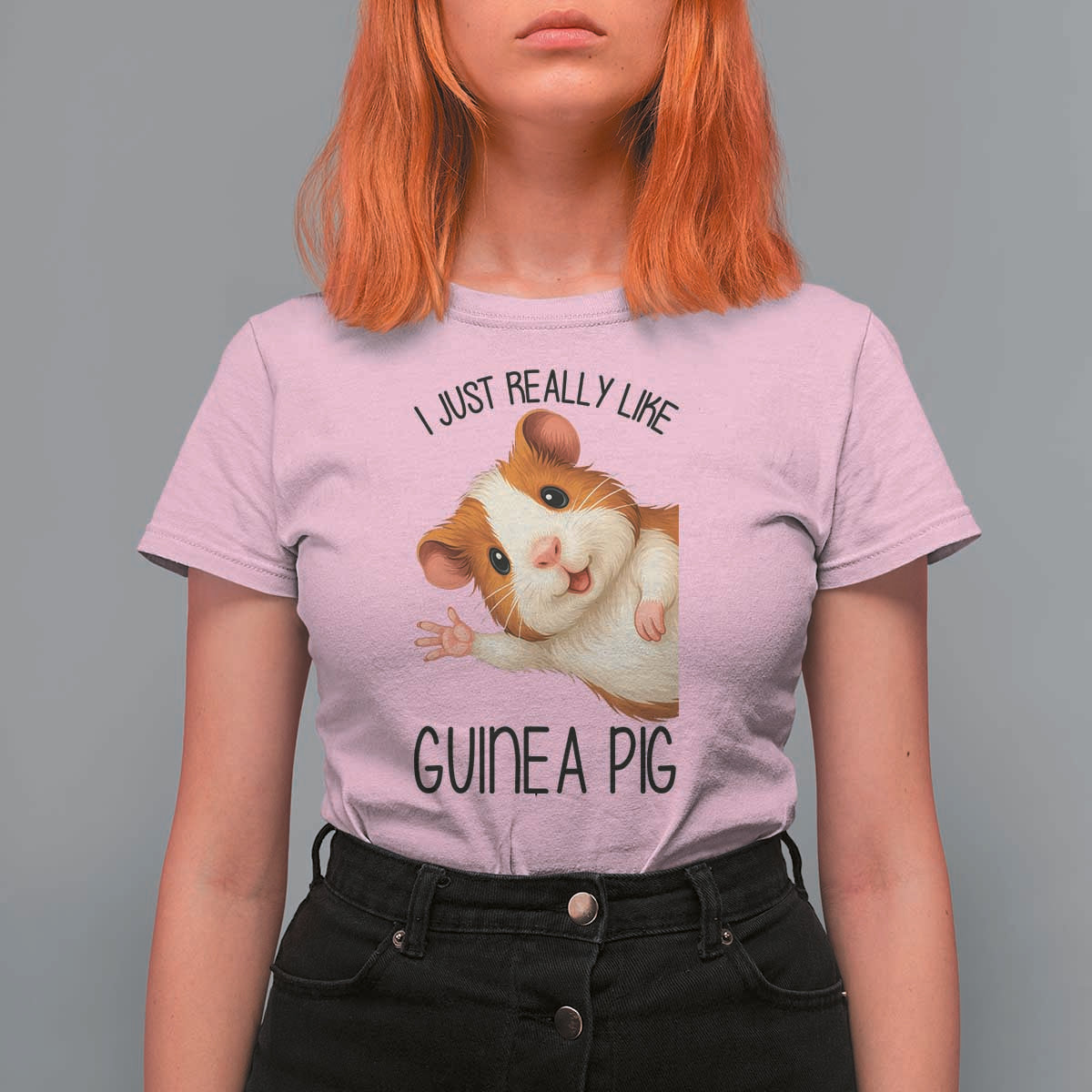 I Just Really Like Guinea Pigs T Shirt For Women Funny Cavy Lover - Wonder Print Shop