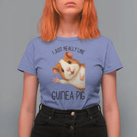 I Just Really Like Guinea Pigs T Shirt For Women Funny Cavy Lover - Wonder Print Shop