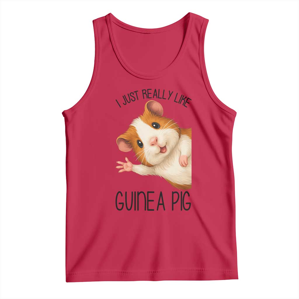 I Just Really Like Guinea Pigs Tank Top Funny Cavy Lover - Wonder Print Shop