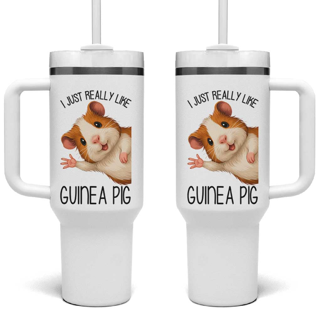 I Just Really Like Guinea Pigs Tumbler With Handle Funny Cavy Lover - Wonder Print Shop