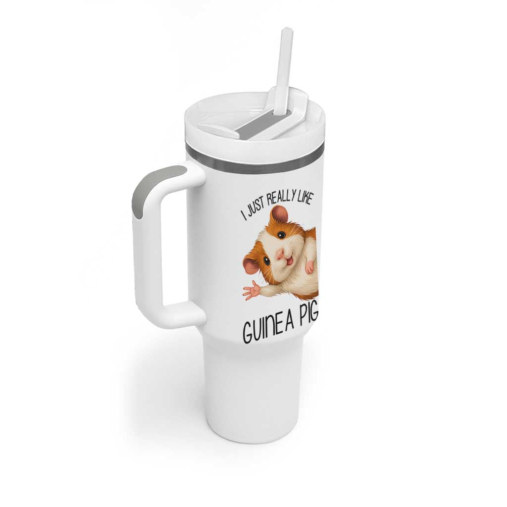 I Just Really Like Guinea Pigs Tumbler With Handle Funny Cavy Lover - Wonder Print Shop