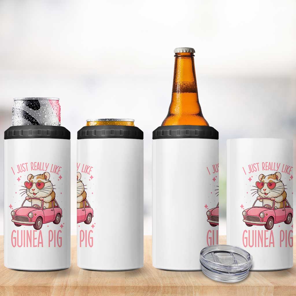 I Just Really Like Guinea Pigs 4 in 1 Can Cooler Tumbler Pet Lover Gift For Girl - Wonder Print Shop
