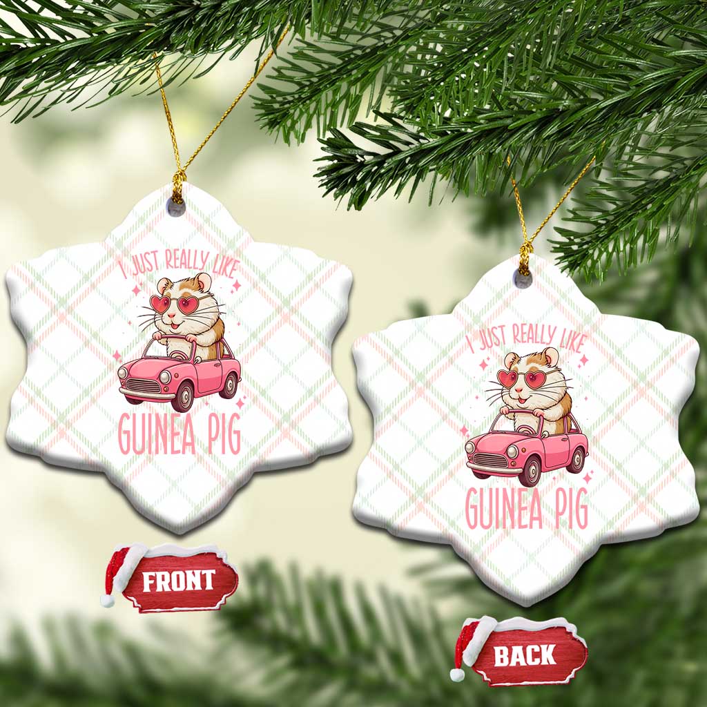 I Just Really Like Guinea Pigs Ceramic Ornament Pet Lover Gift For Girl - Wonder Print Shop