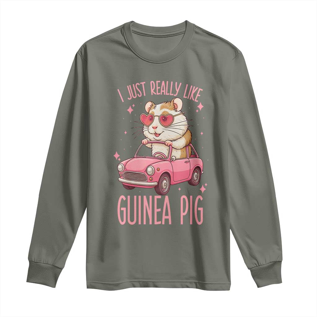 I Just Really Like Guinea Pigs Long Sleeve Shirt Pet Lover Gift For Girl - Wonder Print Shop