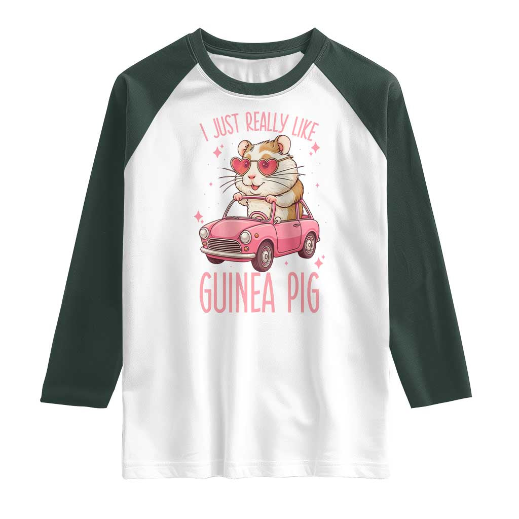 I Just Really Like Guinea Pigs Raglan Shirt Pet Lover Gift For Girl - Wonder Print Shop