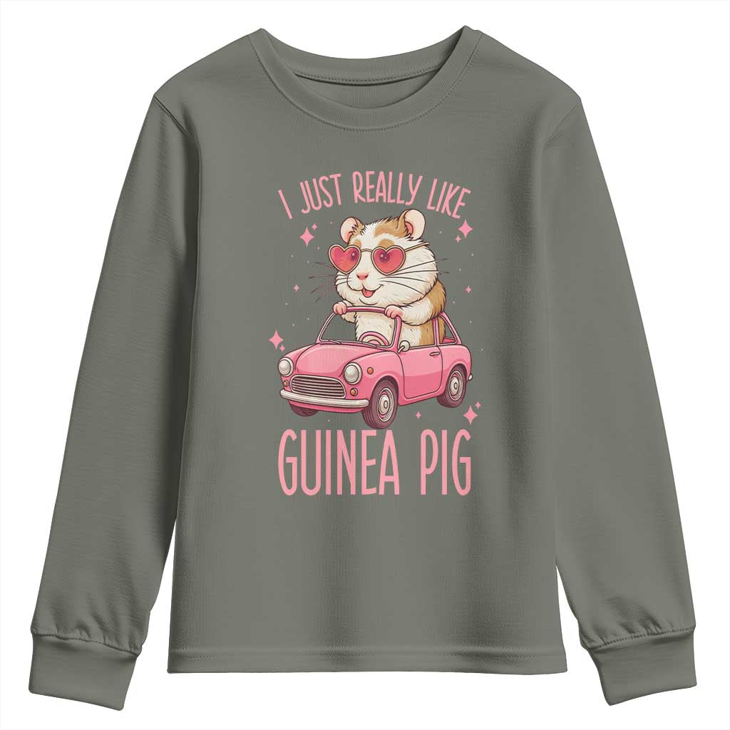 I Just Really Like Guinea Pigs Youth Sweatshirt Pet Lover Gift For Girl - Wonder Print Shop