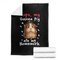 Oops My Guinea Pig Ate My Homework Throw Blanket Funny Cavy Lover Gift - Wonder Print Shop