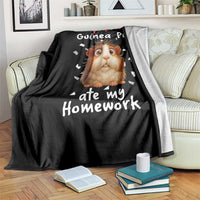 Oops My Guinea Pig Ate My Homework Throw Blanket Funny Cavy Lover Gift - Wonder Print Shop