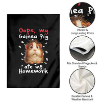 Oops My Guinea Pig Ate My Homework Garden Flag Funny Cavy Lover Gift - Wonder Print Shop