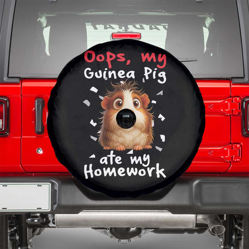 Oops My Guinea Pig Ate My Homework Spare Tire Cover Funny Cavy Lover Gift - Wonder Print Shop