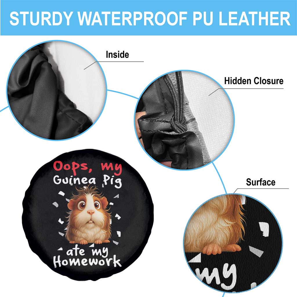 Oops My Guinea Pig Ate My Homework Spare Tire Cover Funny Cavy Lover Gift - Wonder Print Shop