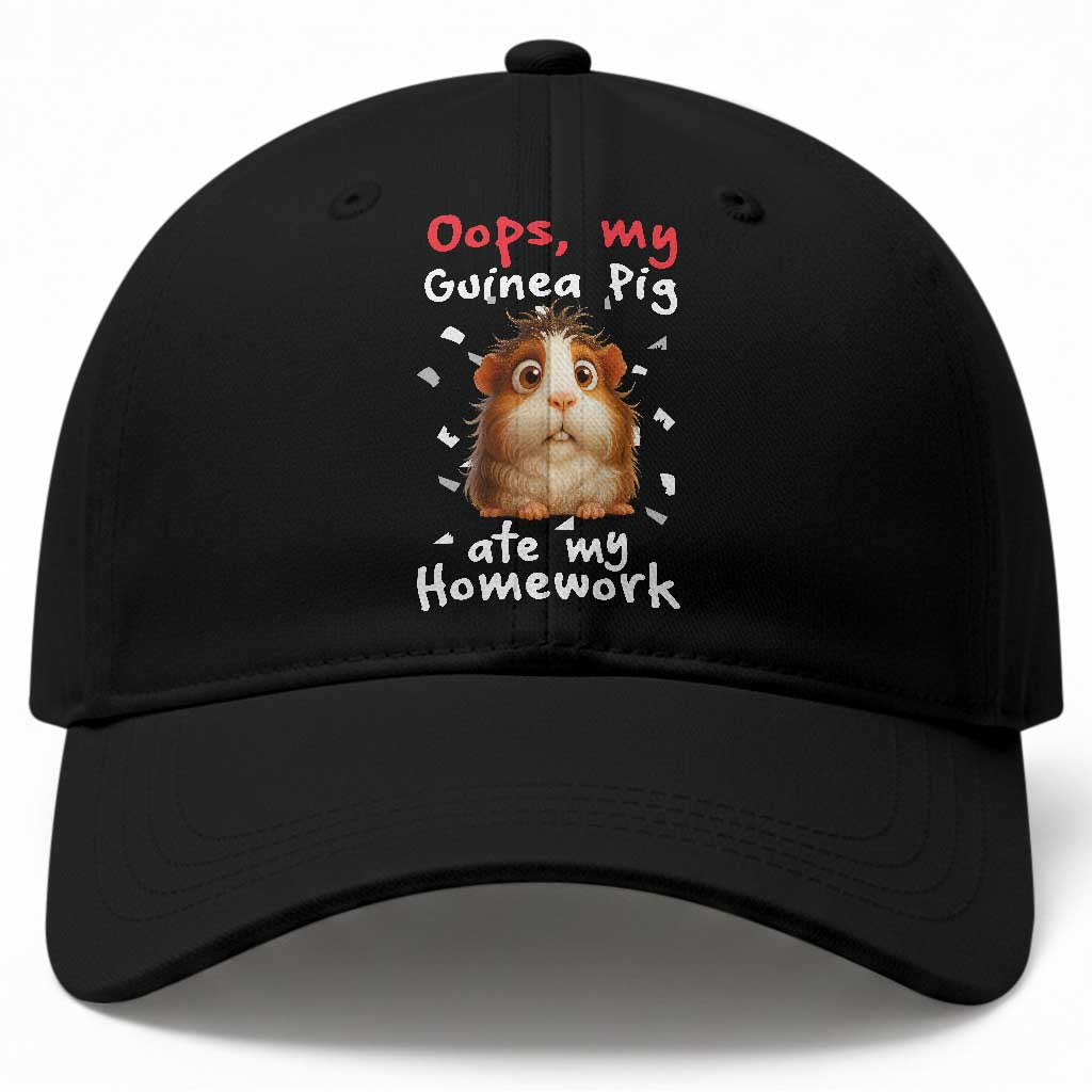 Oops My Guinea Pig Ate My Homework Baseball Cap Funny Cavy Lover Gift