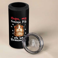 Oops My Guinea Pig Ate My Homework 4 in 1 Can Cooler Tumbler Funny Cavy Lover Gift - Wonder Print Shop