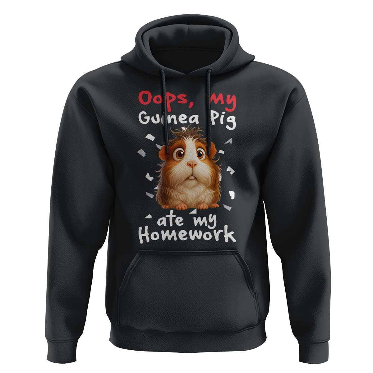 Oops My Guinea Pig Ate My Homework Hoodie Funny Cavy Lover Gift - Wonder Print Shop