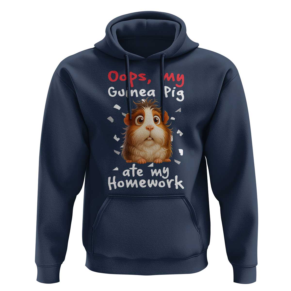 Oops My Guinea Pig Ate My Homework Hoodie Funny Cavy Lover Gift - Wonder Print Shop
