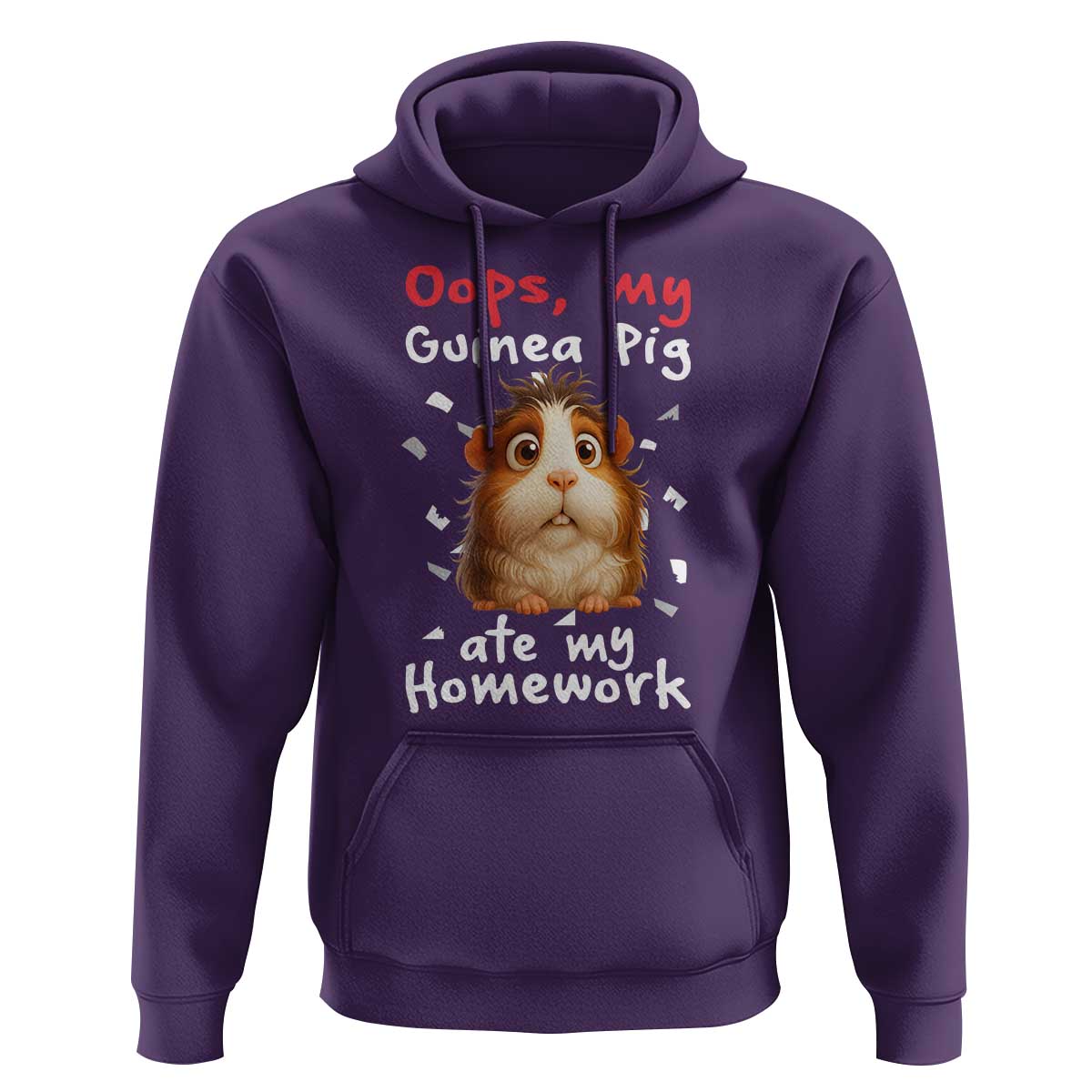 Oops My Guinea Pig Ate My Homework Hoodie Funny Cavy Lover Gift - Wonder Print Shop