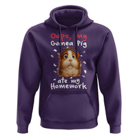 Oops My Guinea Pig Ate My Homework Hoodie Funny Cavy Lover Gift - Wonder Print Shop