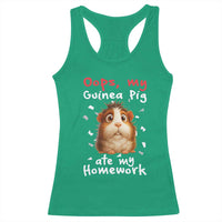 Oops My Guinea Pig Ate My Homework Racerback Tank Top Funny Cavy Lover Gift - Wonder Print Shop