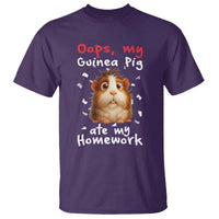 Oops My Guinea Pig Ate My Homework T Shirt Funny Cavy Lover Gift - Wonder Print Shop