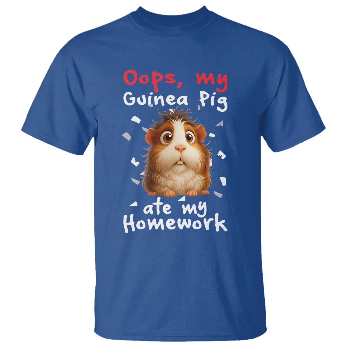 Oops My Guinea Pig Ate My Homework T Shirt Funny Cavy Lover Gift - Wonder Print Shop