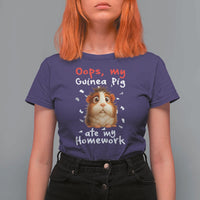 Oops My Guinea Pig Ate My Homework T Shirt For Women Funny Cavy Lover Gift - Wonder Print Shop