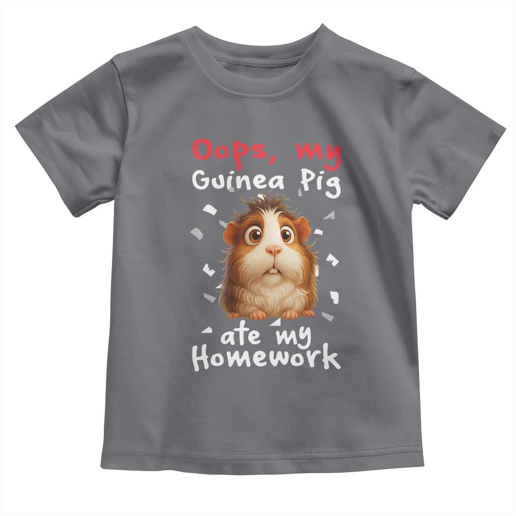 Oops My Guinea Pig Ate My Homework Toddler T Shirt Funny Cavy Lover Gift - Wonder Print Shop