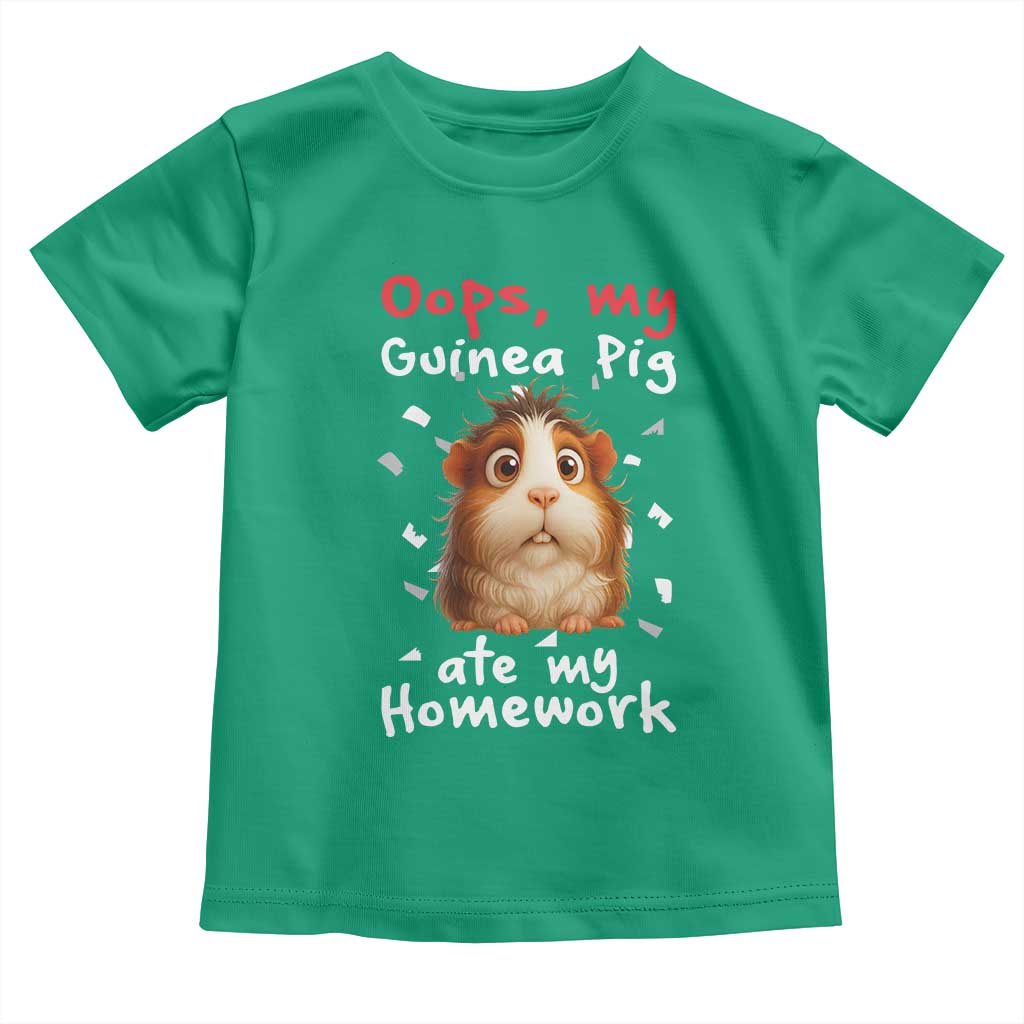 Oops My Guinea Pig Ate My Homework Toddler T Shirt Funny Cavy Lover Gift - Wonder Print Shop
