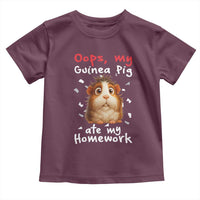 Oops My Guinea Pig Ate My Homework Toddler T Shirt Funny Cavy Lover Gift - Wonder Print Shop