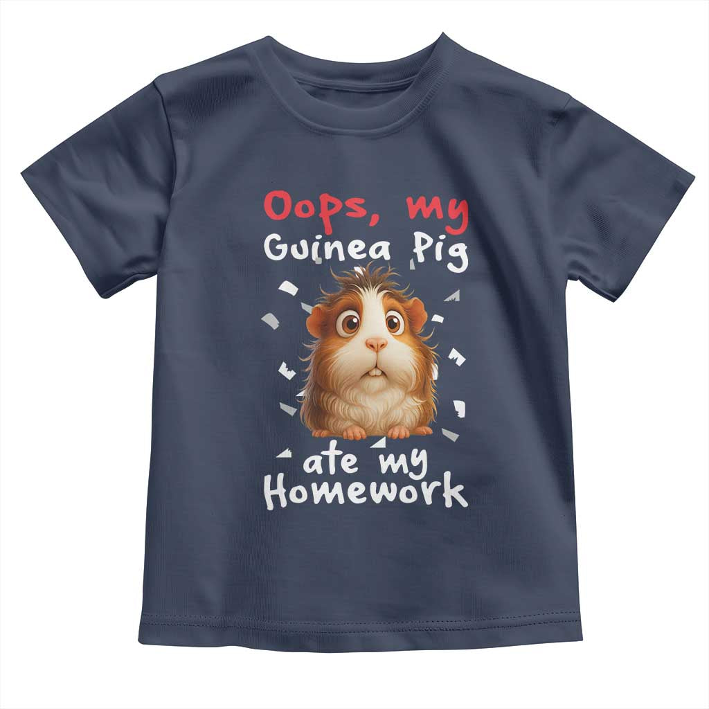 Oops My Guinea Pig Ate My Homework Toddler T Shirt Funny Cavy Lover Gift - Wonder Print Shop