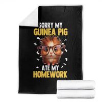 Funny My Guinea Pig Ate My Homework Throw Blanket Gift For Rodent Lovers - Wonder Print Shop